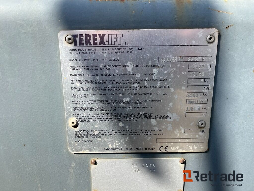 Construction machinery Teleskoplæsser TEREX 5022 N GIROLIFT 5022 M: picture 15 Construction machinery Teleskoplæsser TEREX 5022 N GIROLIFT 5022 M: picture 15