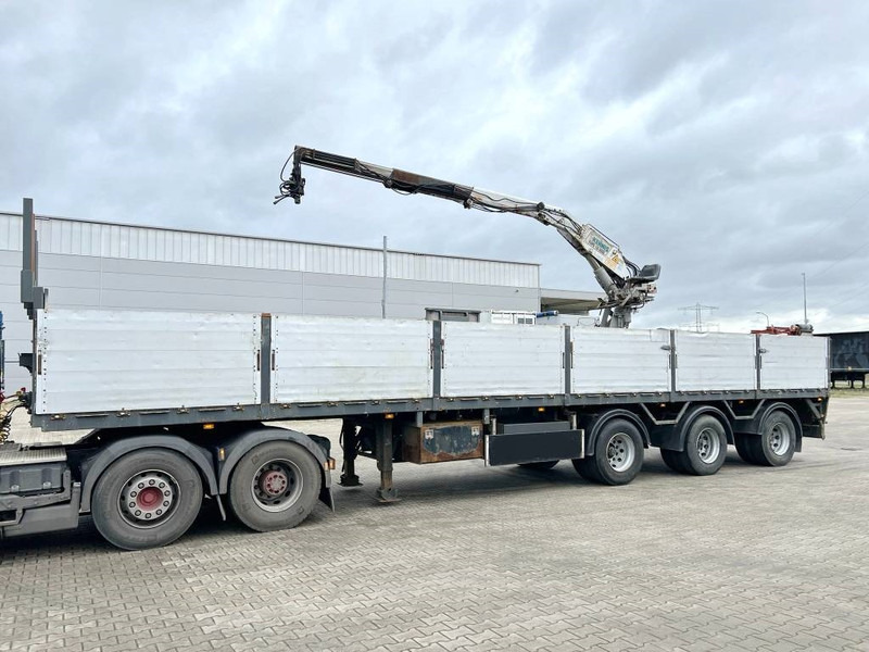 Pacton T3-003 Brick Trailer - Kennis 16000-R Crane - Dropside/ Flatbed semi-trailer: picture 1 Pacton T3-003 Brick Trailer - Kennis 16000-R Crane - Dropside/ Flatbed semi-trailer: picture 1