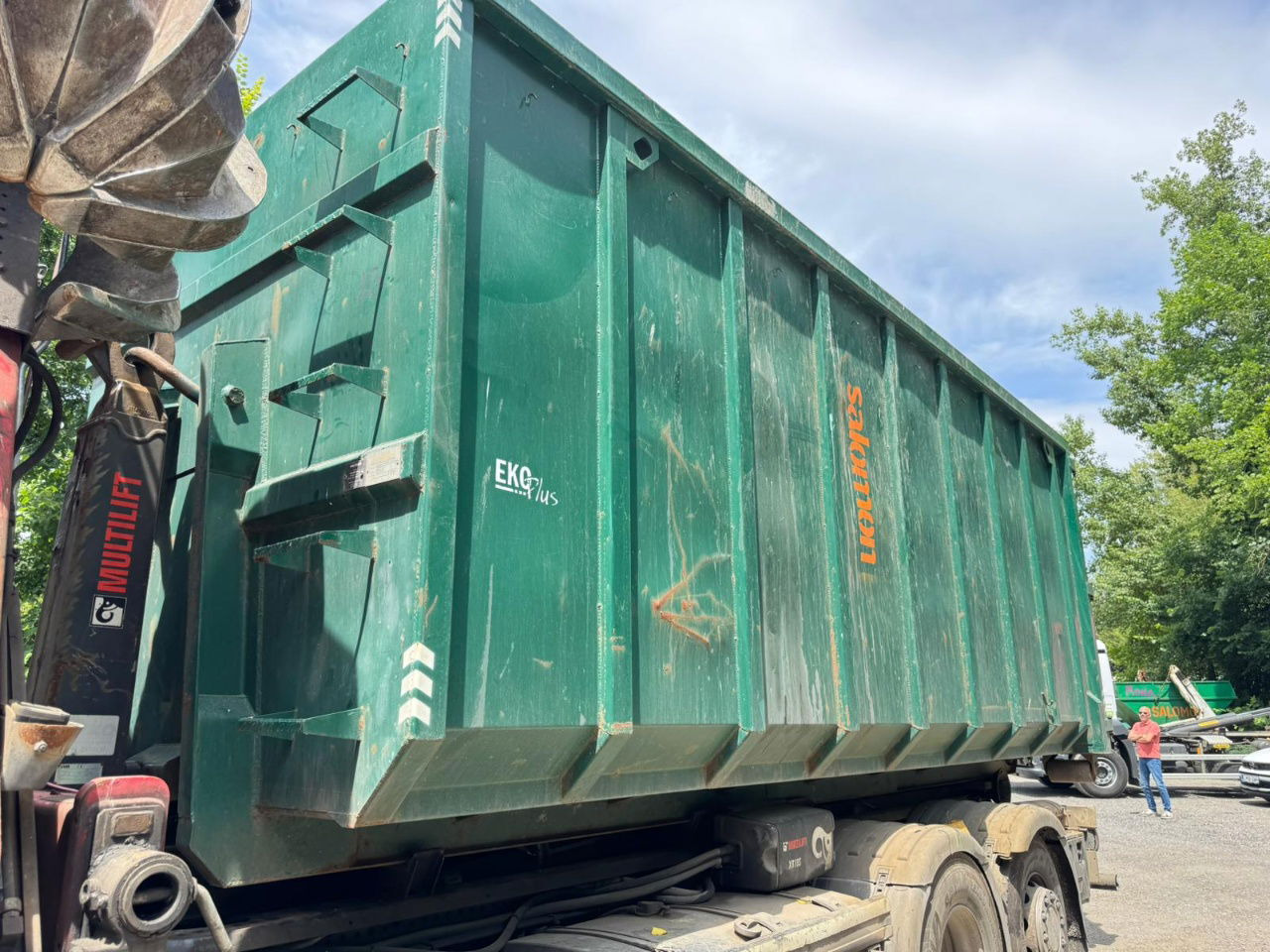 Scania P 410 6x2 penz crane 12Z + abroll multilift + scissors - steering axle - Container transporter/ Swap body truck: picture 4 Scania P 410 6x2 penz crane 12Z + abroll multilift + scissors - steering axle - Container transporter/ Swap body truck: picture 4