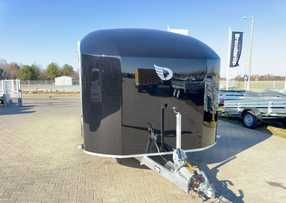 New Autotransporter trailer DEBON C2000 - zamknięta przyczepa do przewozu aut, 550 x 215 cm, 3500kg, felgi ALU, wciągarka elektryczna: picture 12