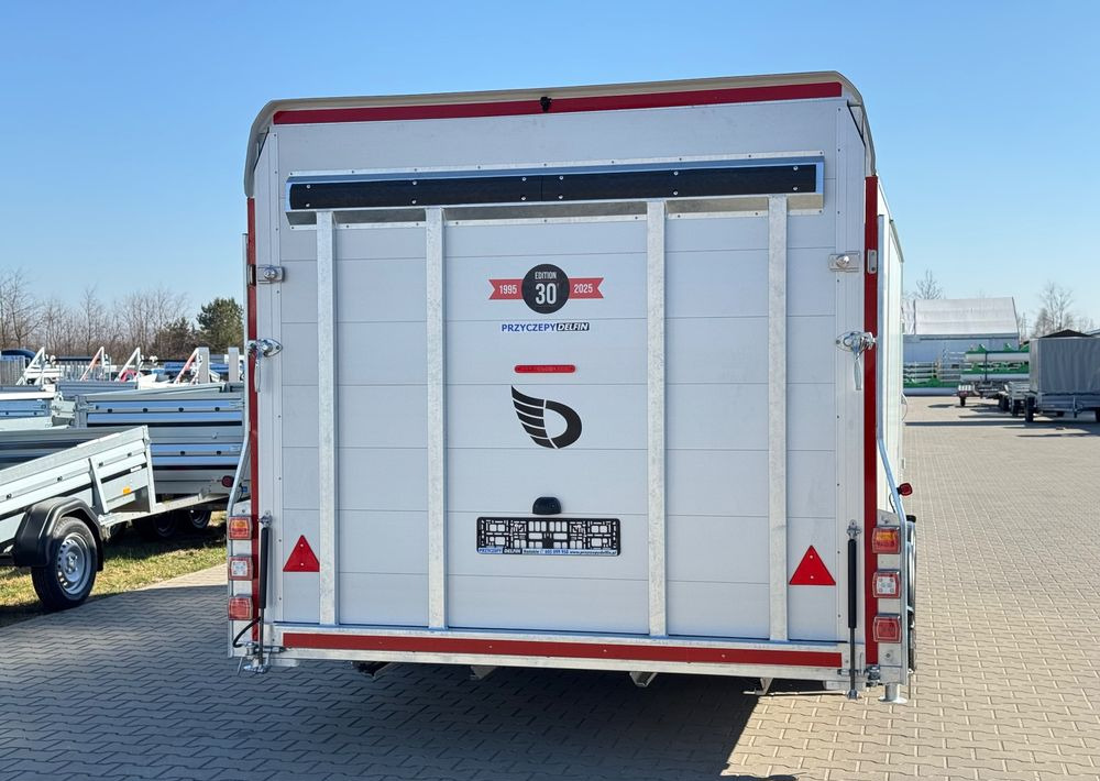 New Autotransporter trailer DEBON C2000 - zamknięta przyczepa do przewozu aut, 550 x 215 cm, 3500kg, felgi ALU, wciągarka elektryczna: picture 7