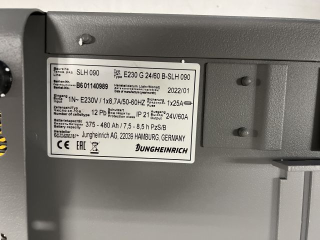Jungheinrich unknown | HF charger 24V60A SLH090 375-480Ah year 01-2022 sn. B6 01 HF charger 24V60A SLH090 375-480Ah year 01-2022 sn. B6 01140989 - Battery for Material handling equipment: picture 2 Jungheinrich unknown | HF charger 24V60A SLH090 375-480Ah year 01-2022 sn. B6 01 HF charger 24V60A SLH090 375-480Ah year 01-2022 sn. B6 01140989 - Battery for Material handling equipment: picture 2