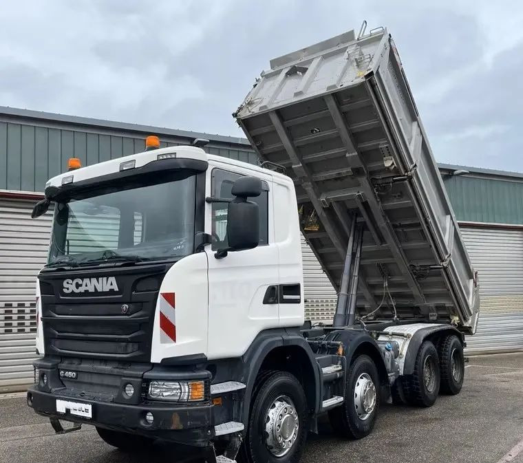 Scania G 450 8x4 | Meiller Bordmatik Wywrotka trójstronna | Retarder | 298.000 km!!!! | Euro 6 |1 właściciel - Tipper: picture 1 Scania G 450 8x4 | Meiller Bordmatik Wywrotka trójstronna | Retarder | 298.000 km!!!! | Euro 6 |1 właściciel - Tipper: picture 1