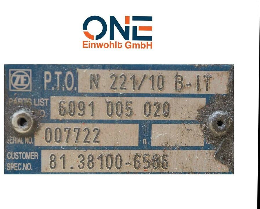 Nebenantrieb MAN 81381006586, ZF 6091005020 - Transmission: picture 2 Nebenantrieb MAN 81381006586, ZF 6091005020 - Transmission: picture 2