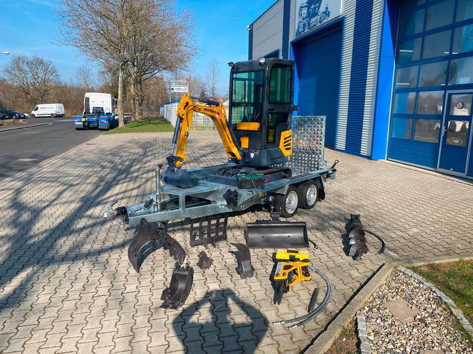 Minibagger BK950KS + Tieflader + Zubehör *INKL.19% MWST*BERGER KRAUS*KABINE*SOFORT!* - Mini excavator: picture 1 Minibagger BK950KS + Tieflader + Zubehör *INKL.19% MWST*BERGER KRAUS*KABINE*SOFORT!* - Mini excavator: picture 1