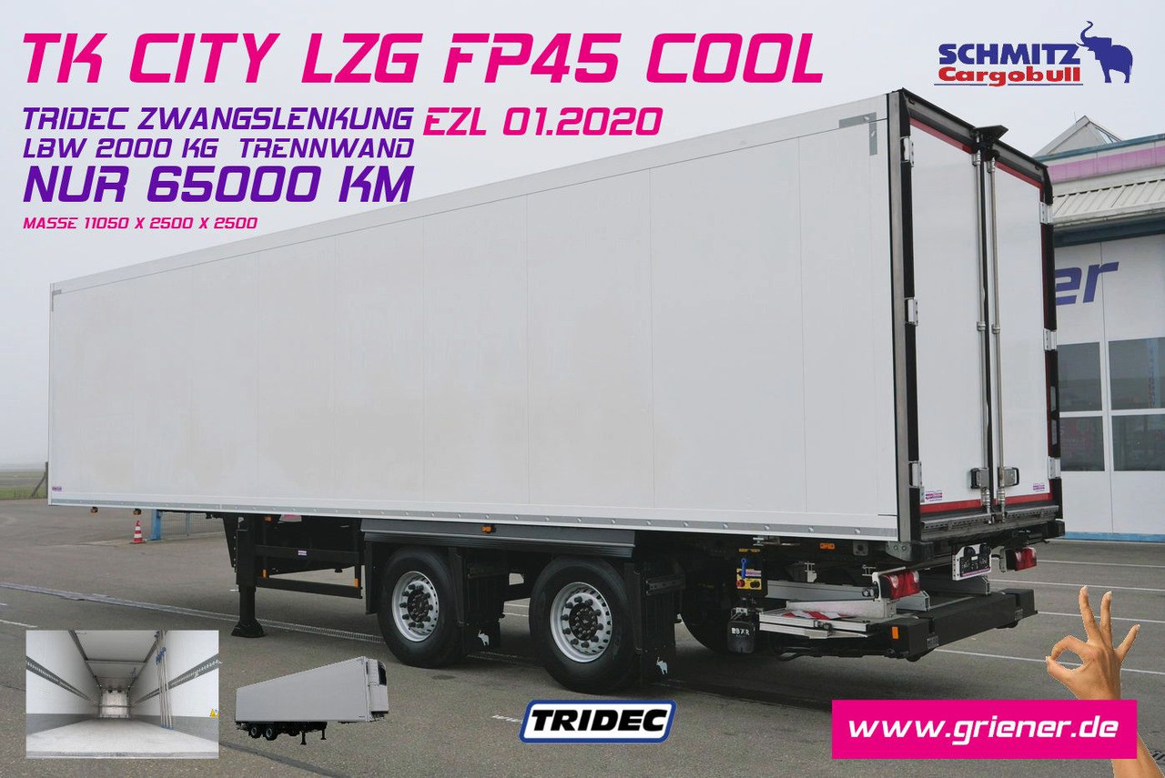 Schmitz Cargobull SKO 18/ LZG CITY FP 45 / LBW 2000 kg / CARR /TRI - Refrigerator semi-trailer: picture 1 Schmitz Cargobull SKO 18/ LZG CITY FP 45 / LBW 2000 kg / CARR /TRI - Refrigerator semi-trailer: picture 1