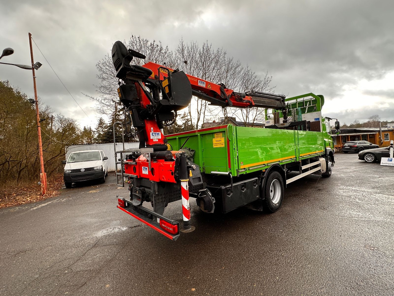 Dropside/ Flatbed truck, Crane truck DAF CF 370 mit Kran Klima Tempomat: picture 7