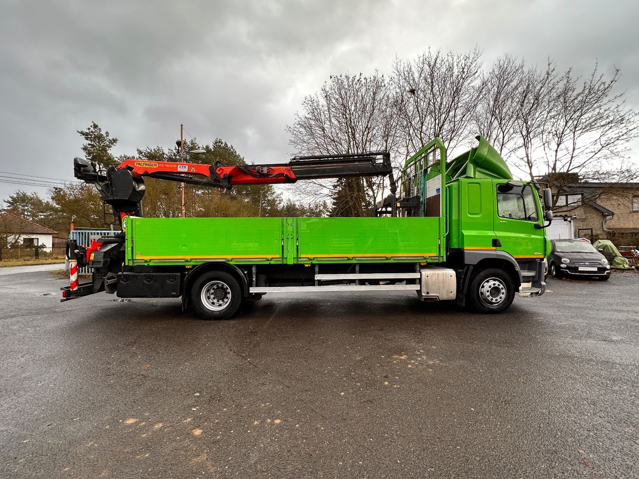Dropside/ Flatbed truck, Crane truck DAF CF 370 mit Kran Klima Tempomat: picture 6