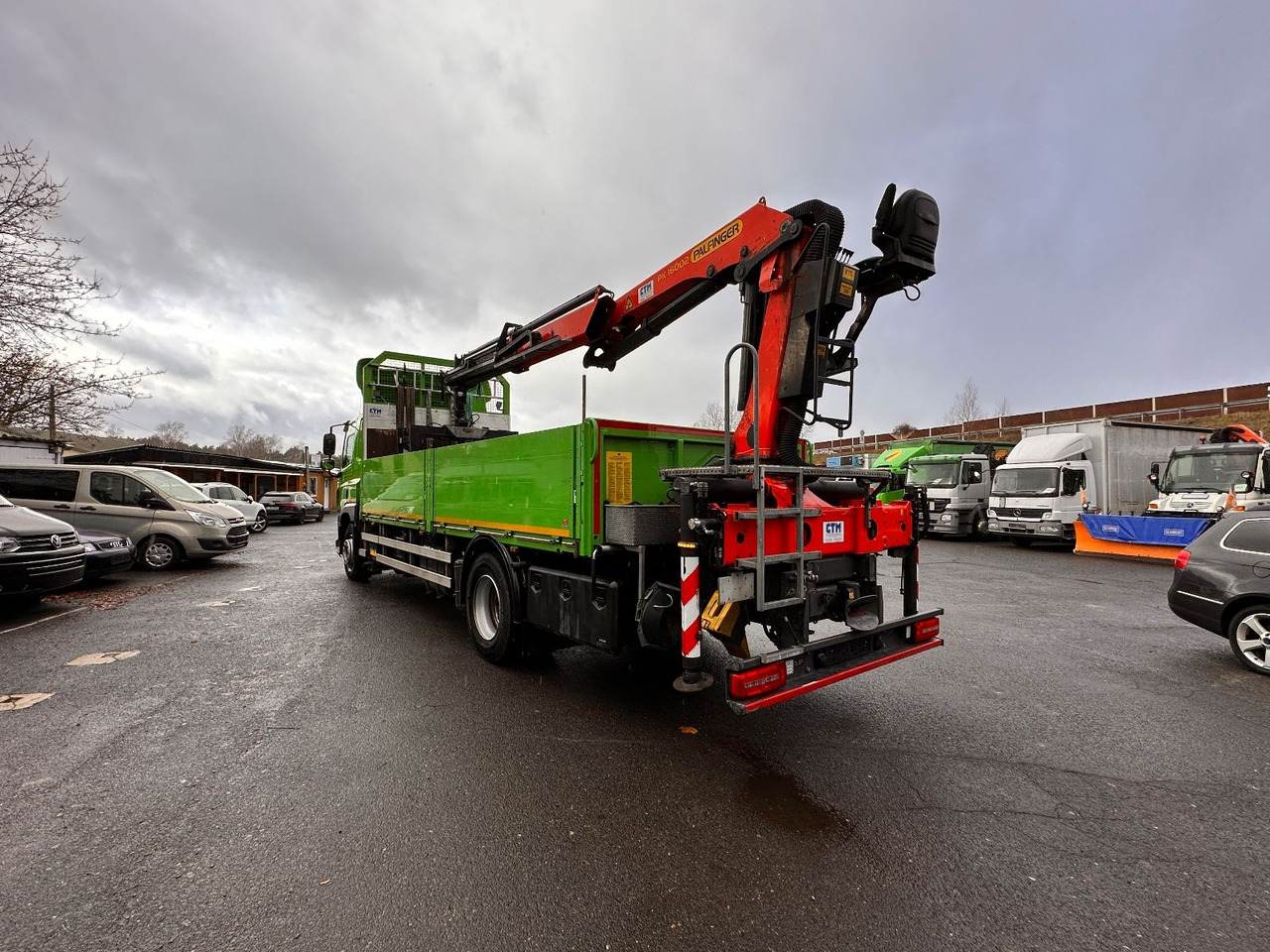 Dropside/ Flatbed truck, Crane truck DAF CF 370 mit Kran Klima Tempomat: picture 8