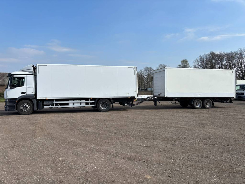 Mercedes-Benz Antos 1833 Euro6 4x2 + anhanger koffer - Box truck: picture 1 Mercedes-Benz Antos 1833 Euro6 4x2 + anhanger koffer - Box truck: picture 1