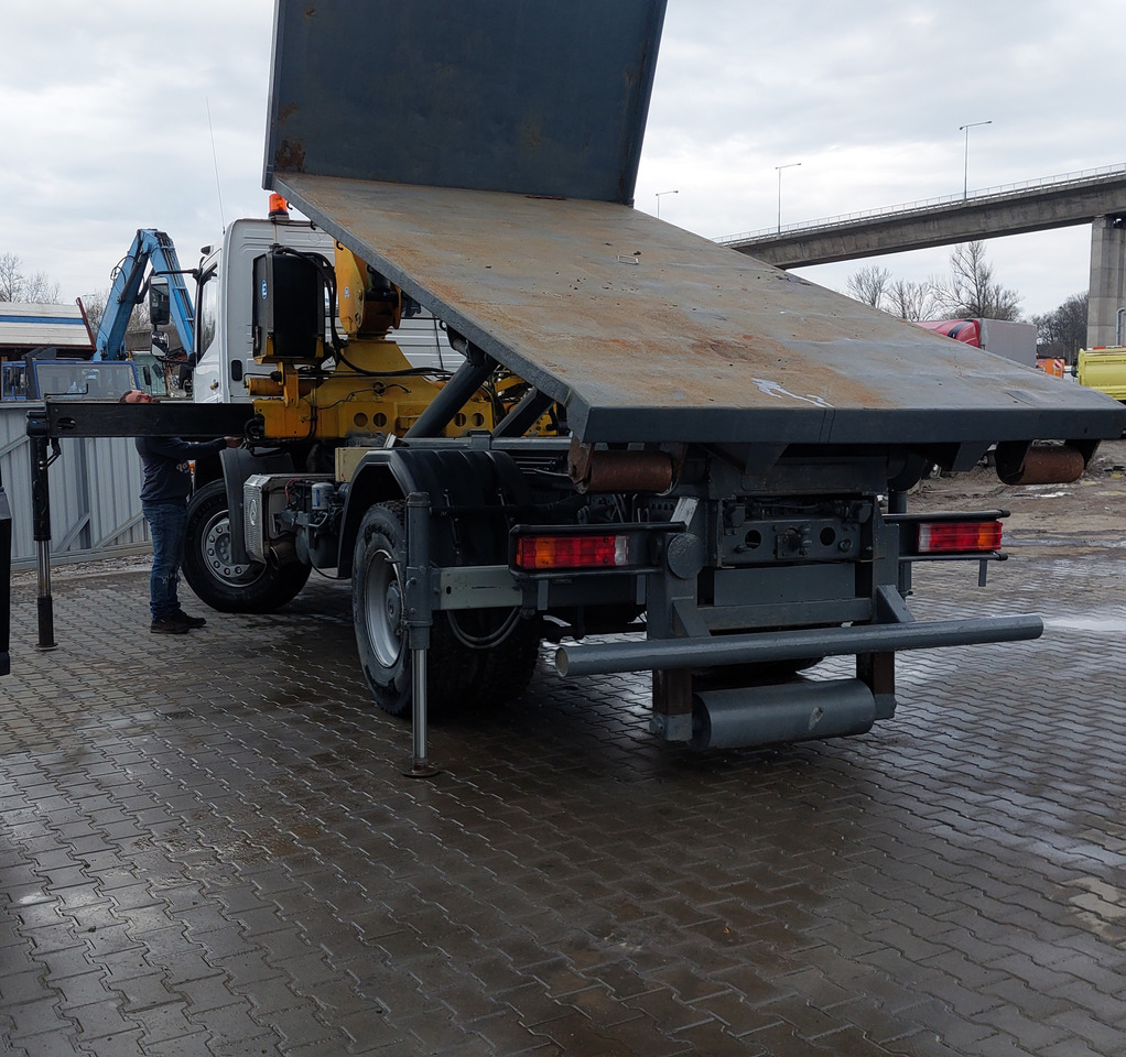 Hook lift truck, Crane truck MERCEDES-BENZ Axor 1829 HDS Hakowiec UDT 150tys km Czolownica  Wywrot: picture 12