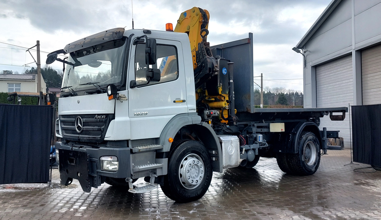 Hook lift truck, Crane truck MERCEDES-BENZ Axor 1829 HDS Hakowiec UDT 150tys km Czolownica  Wywrot: picture 9
