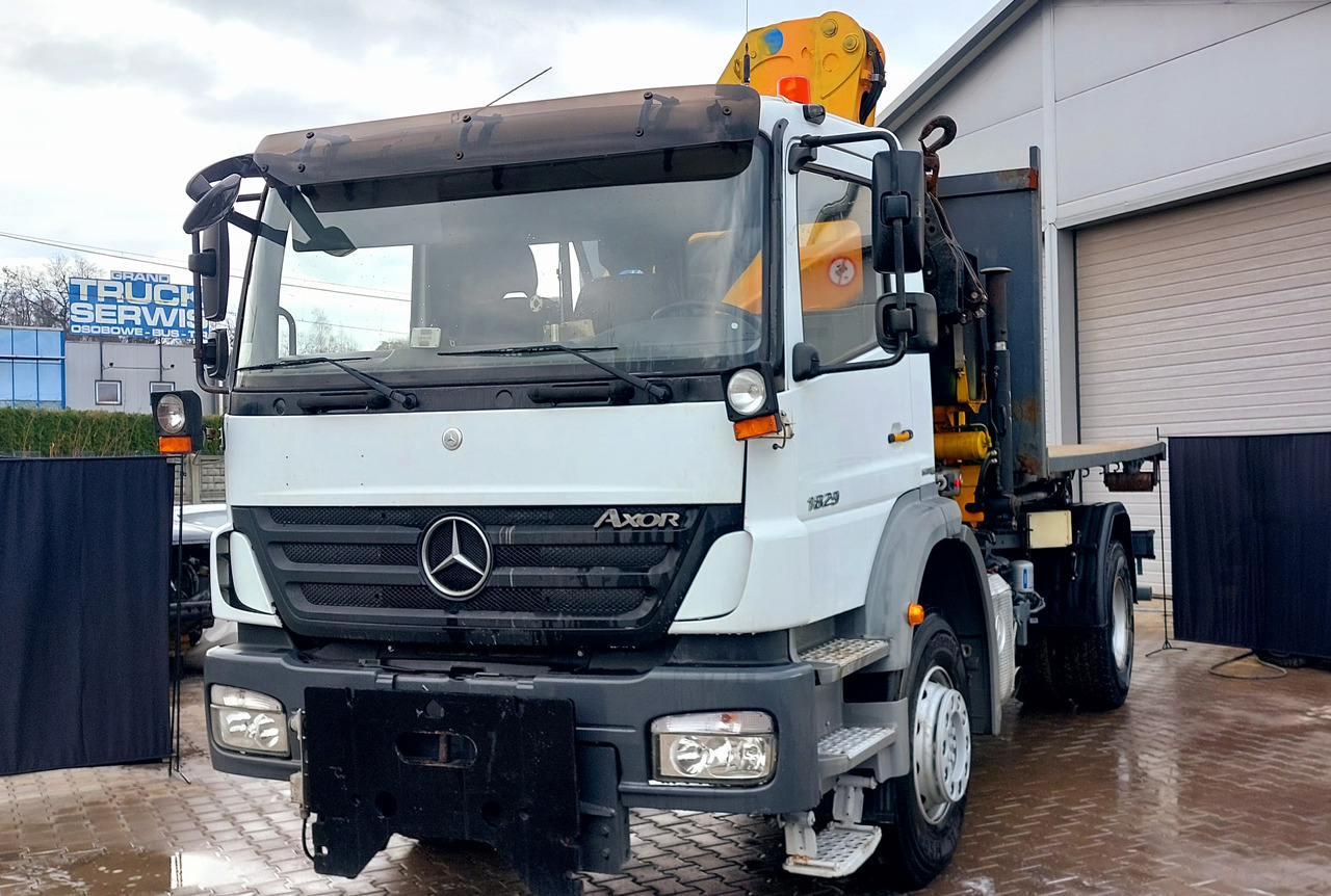 Hook lift truck, Crane truck MERCEDES-BENZ Axor 1829 HDS Hakowiec UDT 150tys km Czolownica  Wywrot: picture 8