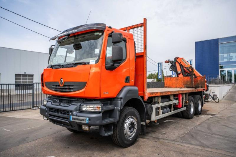 Renault KERAX 380 DXI-6X4+PALFINGER 18 T/m + 4 EXT - Dropside/ Flatbed truck, Crane truck: picture 2 Renault KERAX 380 DXI-6X4+PALFINGER 18 T/m + 4 EXT - Dropside/ Flatbed truck, Crane truck: picture 2