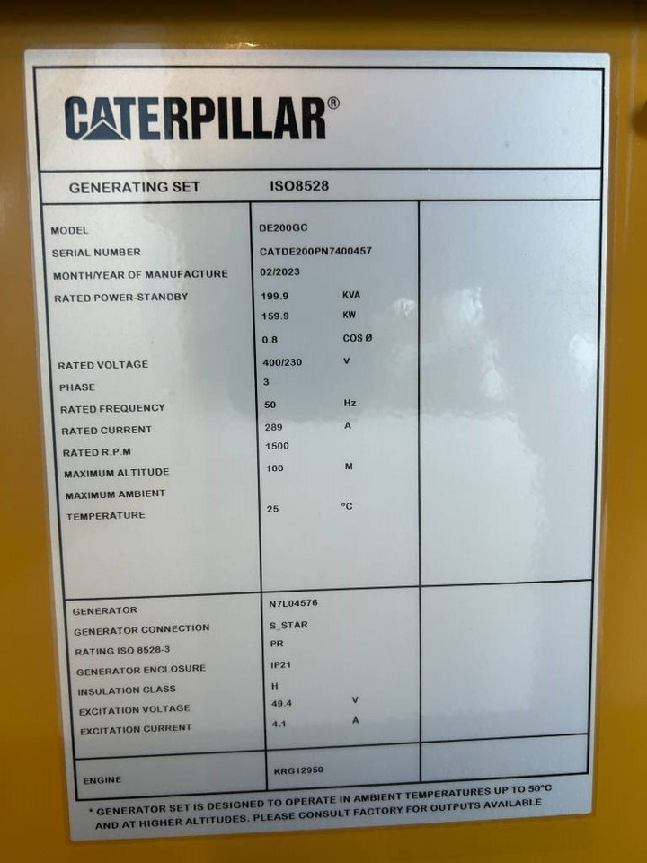 CAT DE200GC - 200 kVA Stand-by Generator - DPX-18211 - Generator set: picture 5 CAT DE200GC - 200 kVA Stand-by Generator - DPX-18211 - Generator set: picture 5