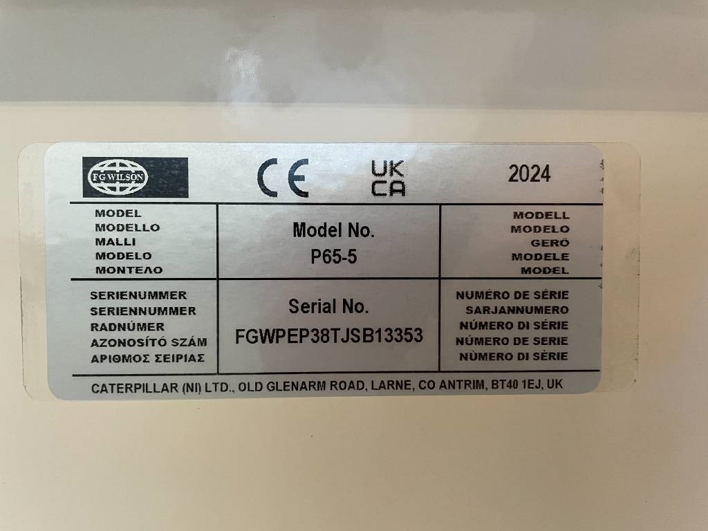 New Generator set FG Wilson P65-5 - 65 kVA Open Genset - DPX-16006-O: picture 17 New Generator set FG Wilson P65-5 - 65 kVA Open Genset - DPX-16006-O: picture 17