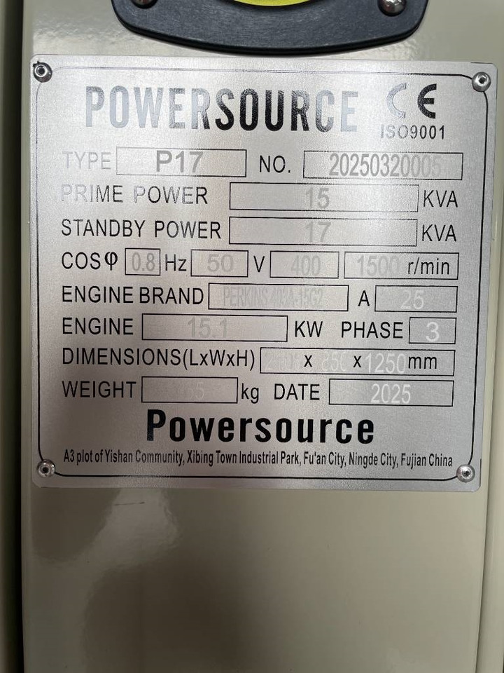 New Generator set Perkins 403A-15G2 - 17 kVA Generator - DPX-19800.1: picture 6