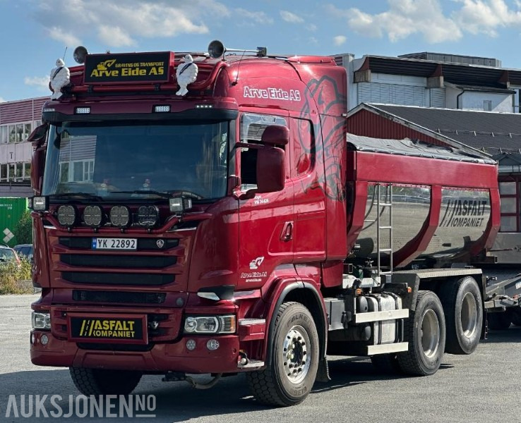 2013 Scania R500 tippbil med asfaltbalje og tippkasse - Brøyterigget - Euro 5 - Tipper: picture 1 2013 Scania R500 tippbil med asfaltbalje og tippkasse - Brøyterigget - Euro 5 - Tipper: picture 1