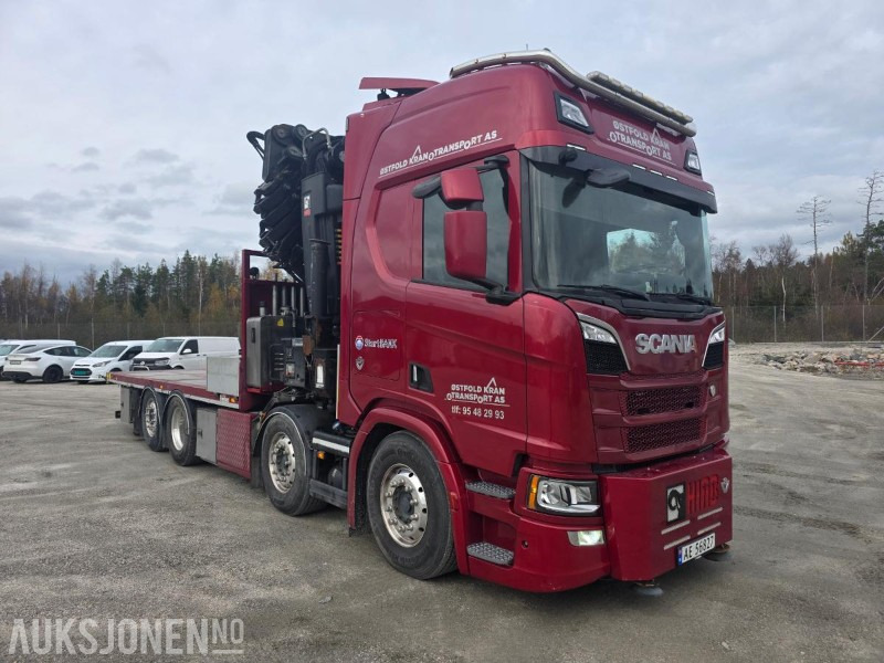2019 Scania R580 8X2 Euro 6 kranbil Topp utstyrt  servicehistorikk  HIAB-kran 858, 80 Tm  Nylig EU - Crane truck: picture 4 2019 Scania R580 8X2 Euro 6 kranbil Topp utstyrt  servicehistorikk  HIAB-kran 858, 80 Tm  Nylig EU - Crane truck: picture 4