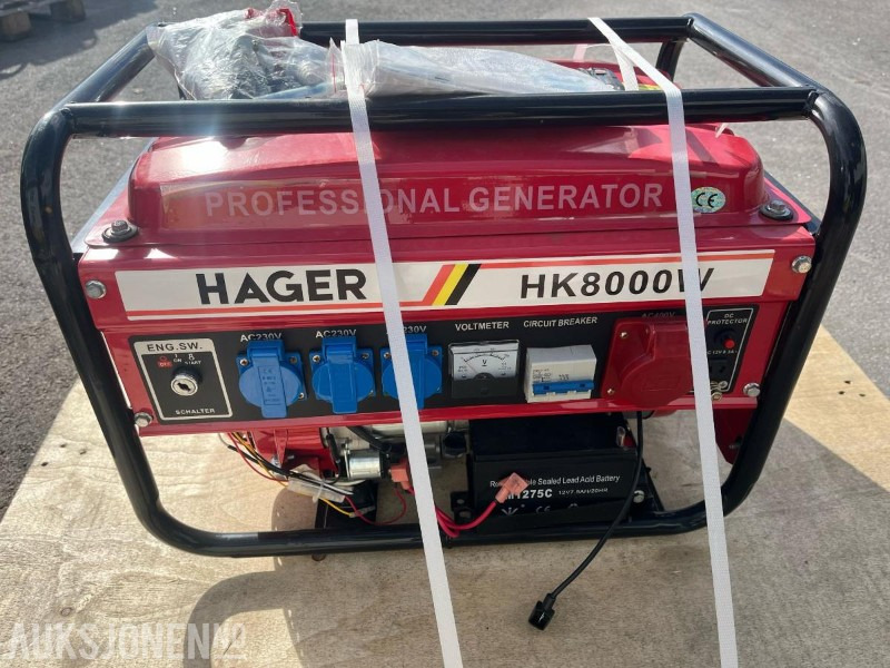 HAGER BENSIN AGGREGAT *UBRUKT* - Construction equipment: picture 1 HAGER BENSIN AGGREGAT *UBRUKT* - Construction equipment: picture 1