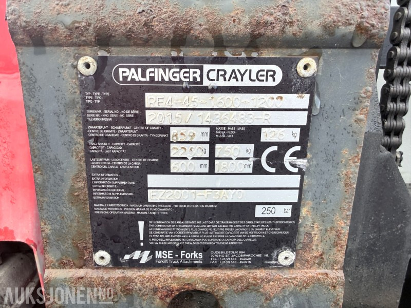 Material handling equipment 2015 Palfinger F3-253 PX medbringertruck: picture 11