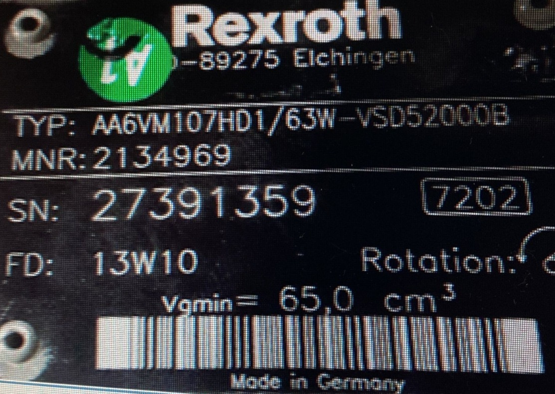 REXROTH A6VM107HD2/63W-VZB010F00B R902207840 - Hydraulic motor for Drilling machine: picture 4 REXROTH A6VM107HD2/63W-VZB010F00B R902207840 - Hydraulic motor for Drilling machine: picture 4