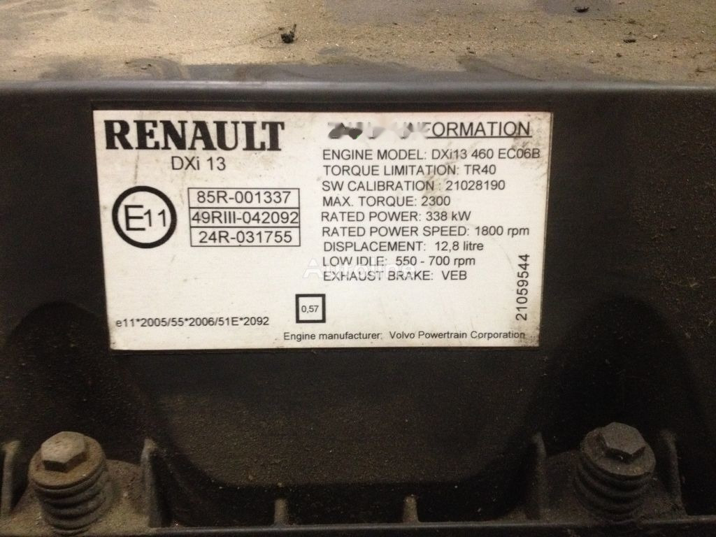 Renault DXi13 460 EC06B Renault MAGNUM - Engine for Truck: picture 5 Renault DXi13 460 EC06B Renault MAGNUM - Engine for Truck: picture 5