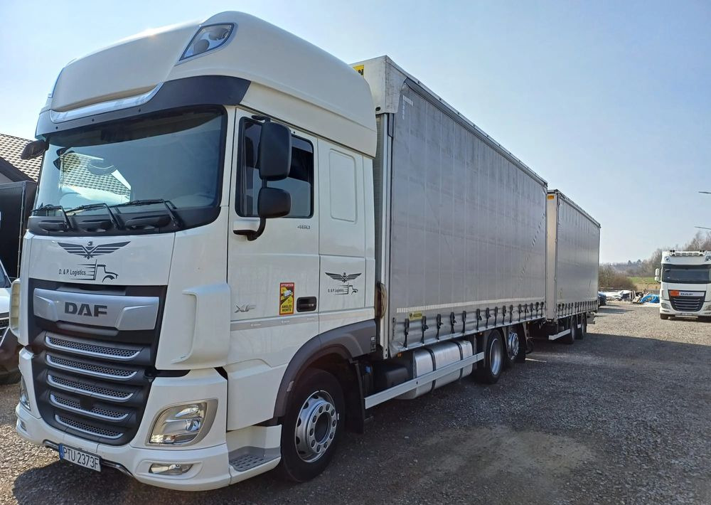 DAF XF 480 SUPER SPACE CAB / ZESTAW TANDEM PRZEJAZDOWY 120m3 - Curtain side truck: picture 1 DAF XF 480 SUPER SPACE CAB / ZESTAW TANDEM PRZEJAZDOWY 120m3 - Curtain side truck: picture 1