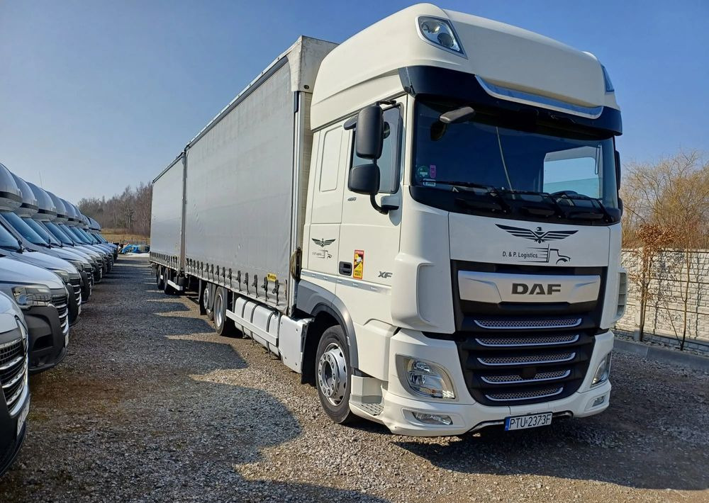 DAF XF 480 SUPER SPACE CAB / ZESTAW TANDEM PRZEJAZDOWY 120m3 - Curtain side truck: picture 2 DAF XF 480 SUPER SPACE CAB / ZESTAW TANDEM PRZEJAZDOWY 120m3 - Curtain side truck: picture 2