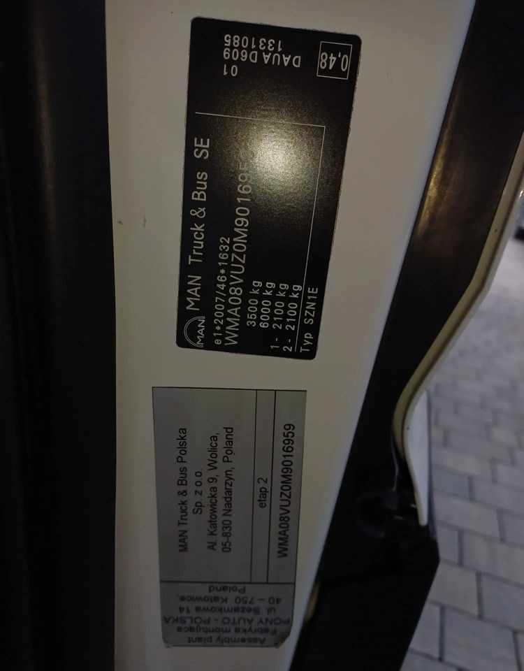 Curtain side van MAN TGE 10 PALET zaw.poduszki 2021r EURO 6: picture 19 Curtain side van MAN TGE 10 PALET zaw.poduszki 2021r EURO 6: picture 19