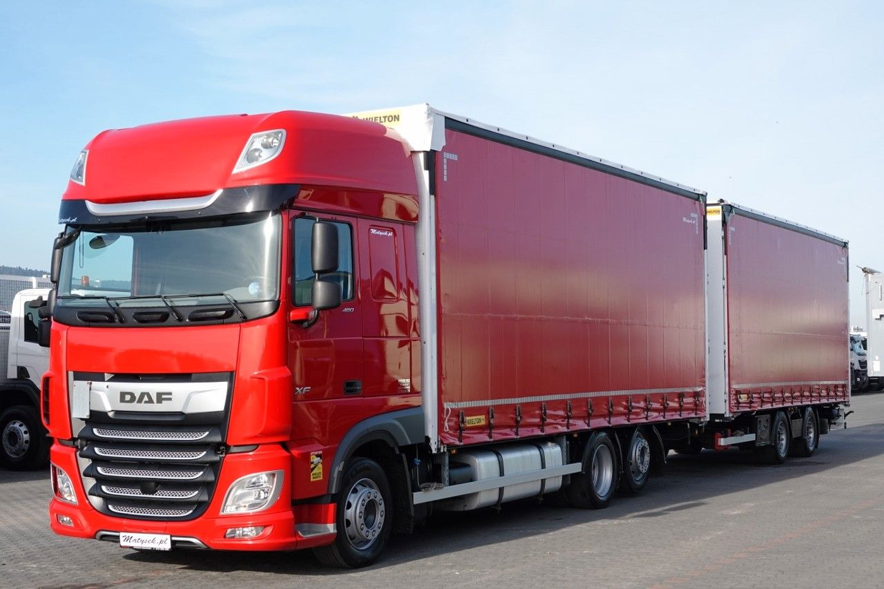 DAF XF 480 / ZESTAW TANDEM / 120 M3 / PRZEJAZDOWY / - Curtain side truck: picture 2 DAF XF 480 / ZESTAW TANDEM / 120 M3 / PRZEJAZDOWY / - Curtain side truck: picture 2