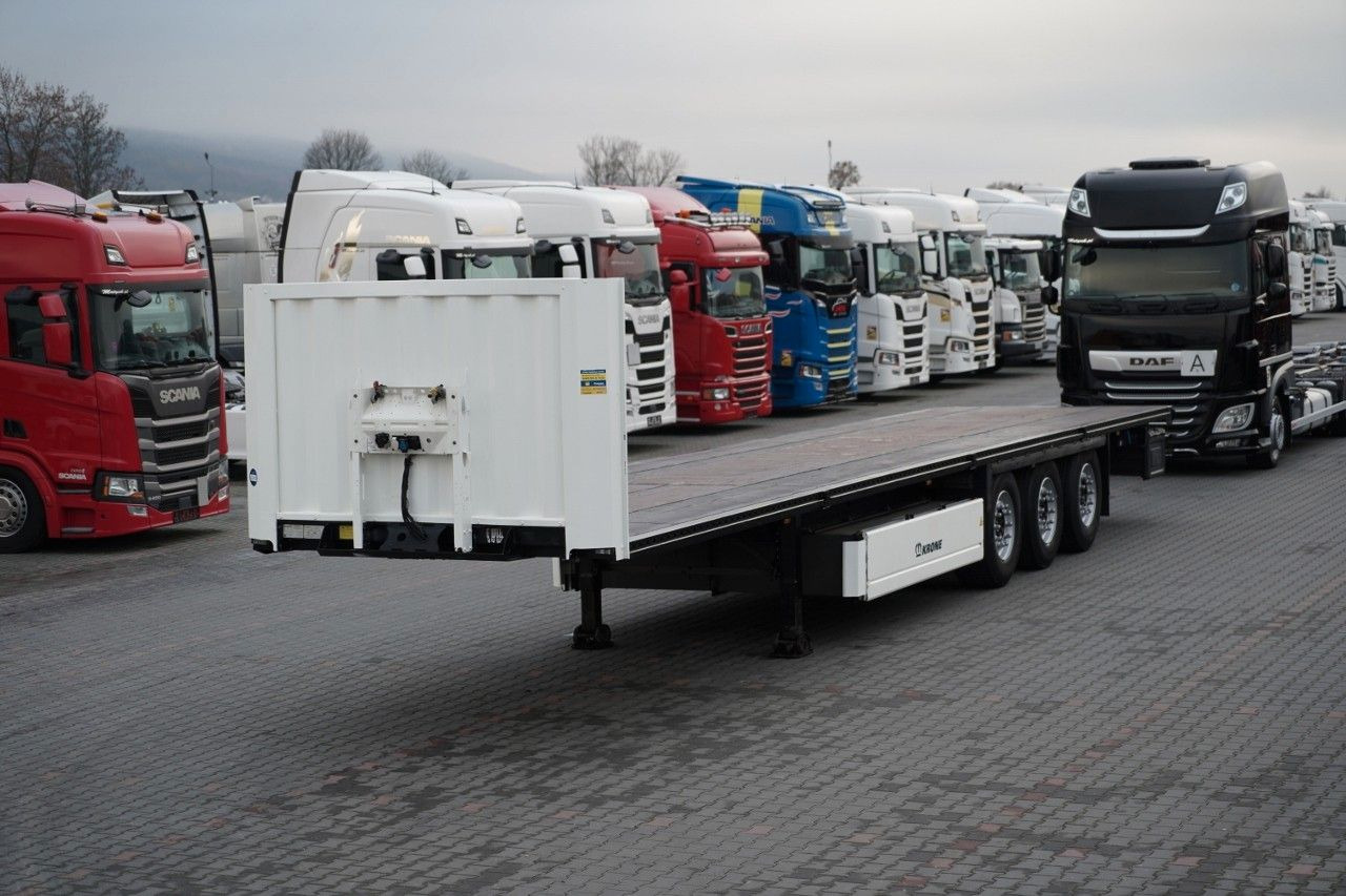 Krone NACZEPA PLATFORMA / OŚ PODNOSZONA / KOSZ NA PAL - Dropside/ Flatbed semi-trailer: picture 1 Krone NACZEPA PLATFORMA / OŚ PODNOSZONA / KOSZ NA PAL - Dropside/ Flatbed semi-trailer: picture 1