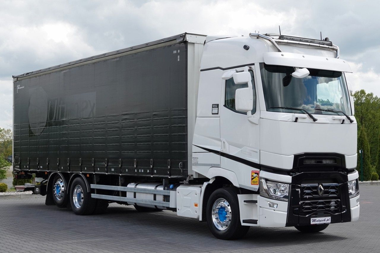 Renault T 440 / 6X2 / SOLÓWKA / FIRANKA 9.5 M / I-PARK C - Curtain side truck: picture 1 Renault T 440 / 6X2 / SOLÓWKA / FIRANKA 9.5 M / I-PARK C - Curtain side truck: picture 1