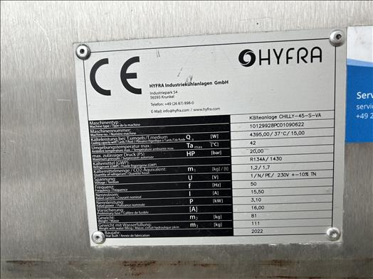 Hyfra 45S VA Water chiller - Food processing equipment: picture 4 Hyfra 45S VA Water chiller - Food processing equipment: picture 4