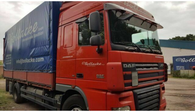DAF 105-410 XF Plane Spriegel German Truck - Curtain side truck: picture 2 DAF 105-410 XF Plane Spriegel German Truck - Curtain side truck: picture 2
