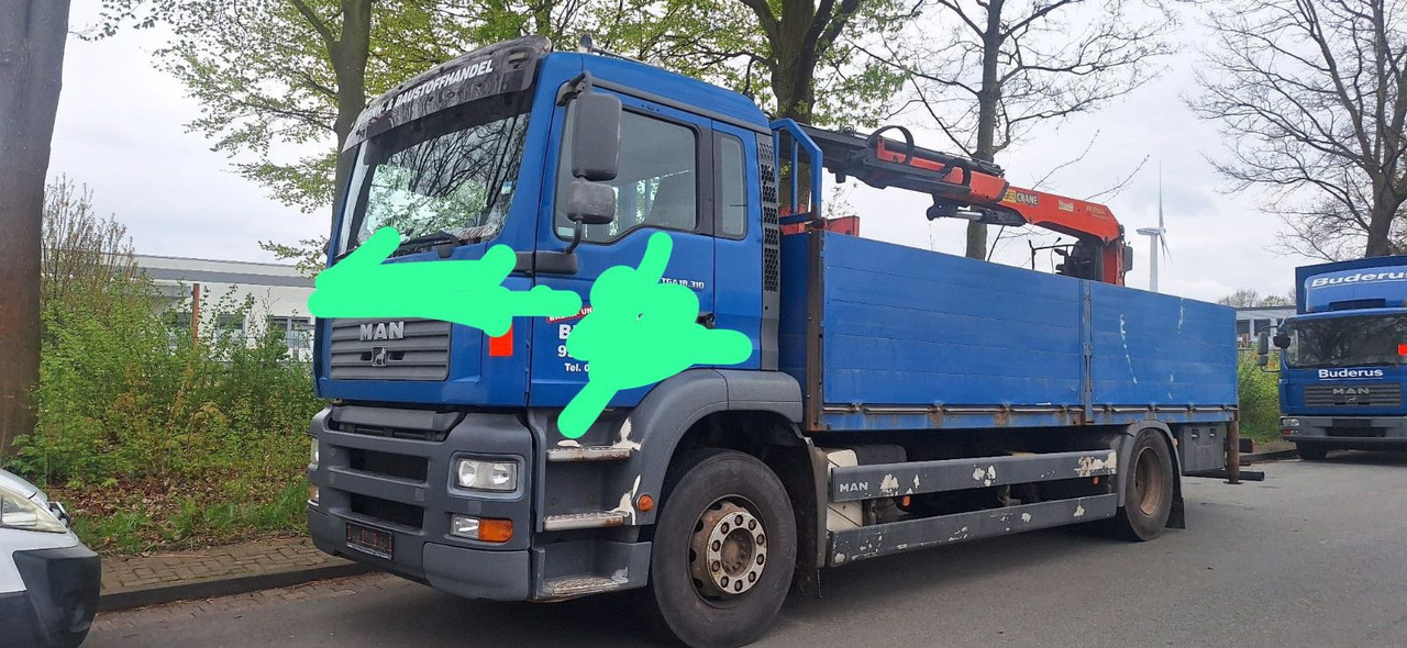 MAN 18.310 Pritsche mit Kran - Dropside/ Flatbed truck: picture 1 MAN 18.310 Pritsche mit Kran - Dropside/ Flatbed truck: picture 1