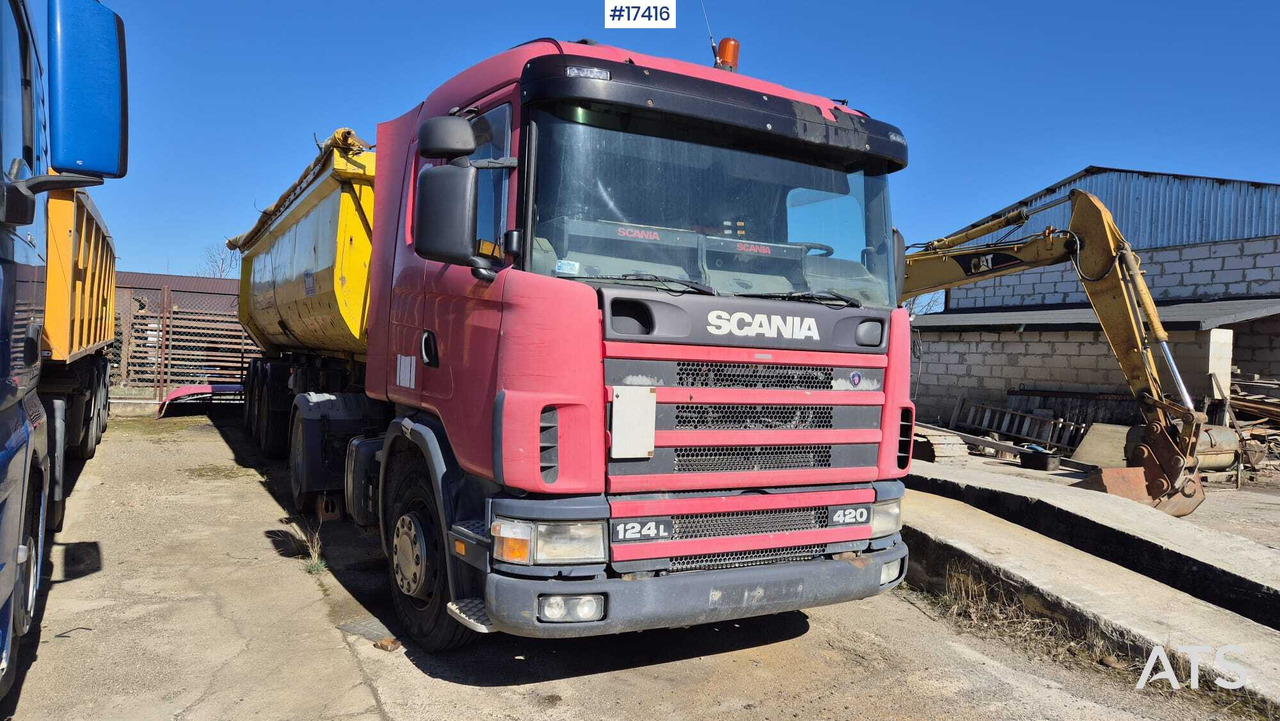 Tractor SCANIA 124L 420KM (2003) + BERGER tipper semi-trailer (2007) - Tractor truck, Tipper semi-trailer: picture 2 Tractor SCANIA 124L 420KM (2003) + BERGER tipper semi-trailer (2007) - Tractor truck, Tipper semi-trailer: picture 2