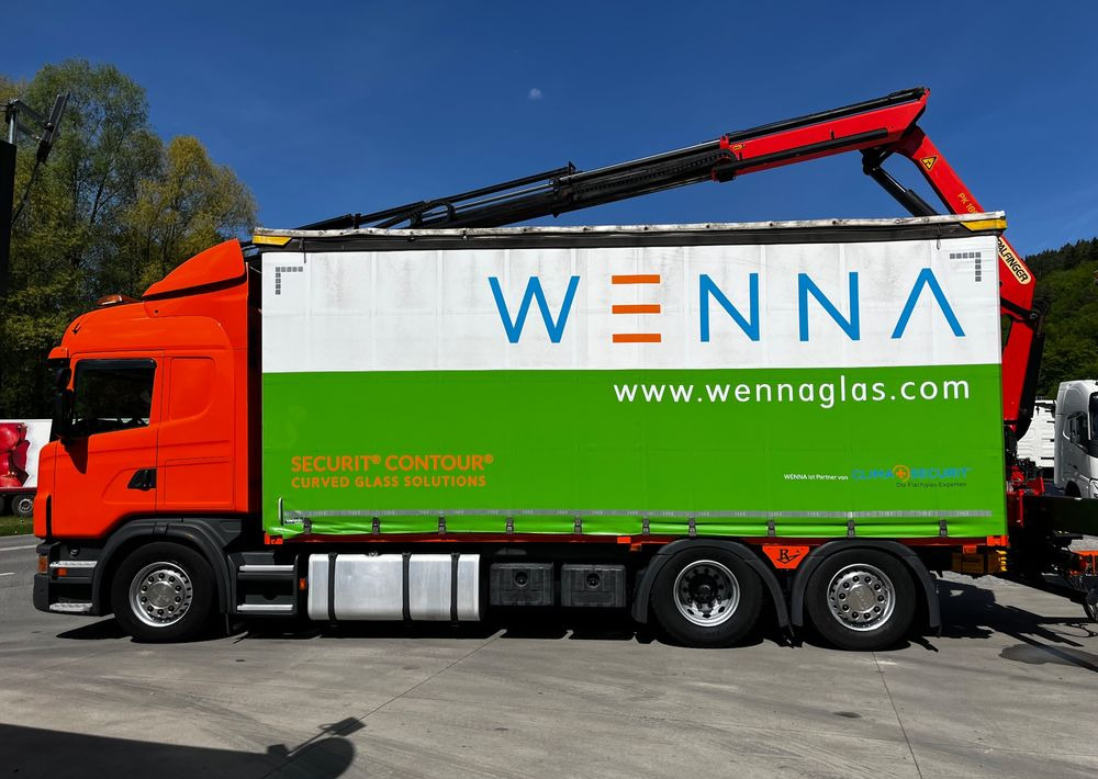 Scania G420 // Tandem // HDS Palfinger 18002 EH // Przyczepa // Oś skrętna podnoszona // Video !!! - Curtain side truck, Crane truck: picture 3 Scania G420 // Tandem // HDS Palfinger 18002 EH // Przyczepa // Oś skrętna podnoszona // Video !!! - Curtain side truck, Crane truck: picture 3