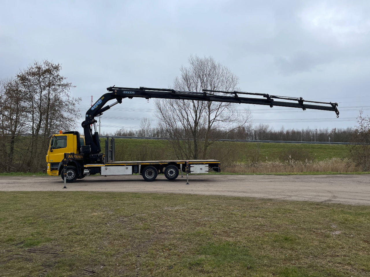 Crane truck DAF 85.410 Met Effer 470 6s laadkraan ladekran loadercrane crane palfinger hiab fassi: picture 12