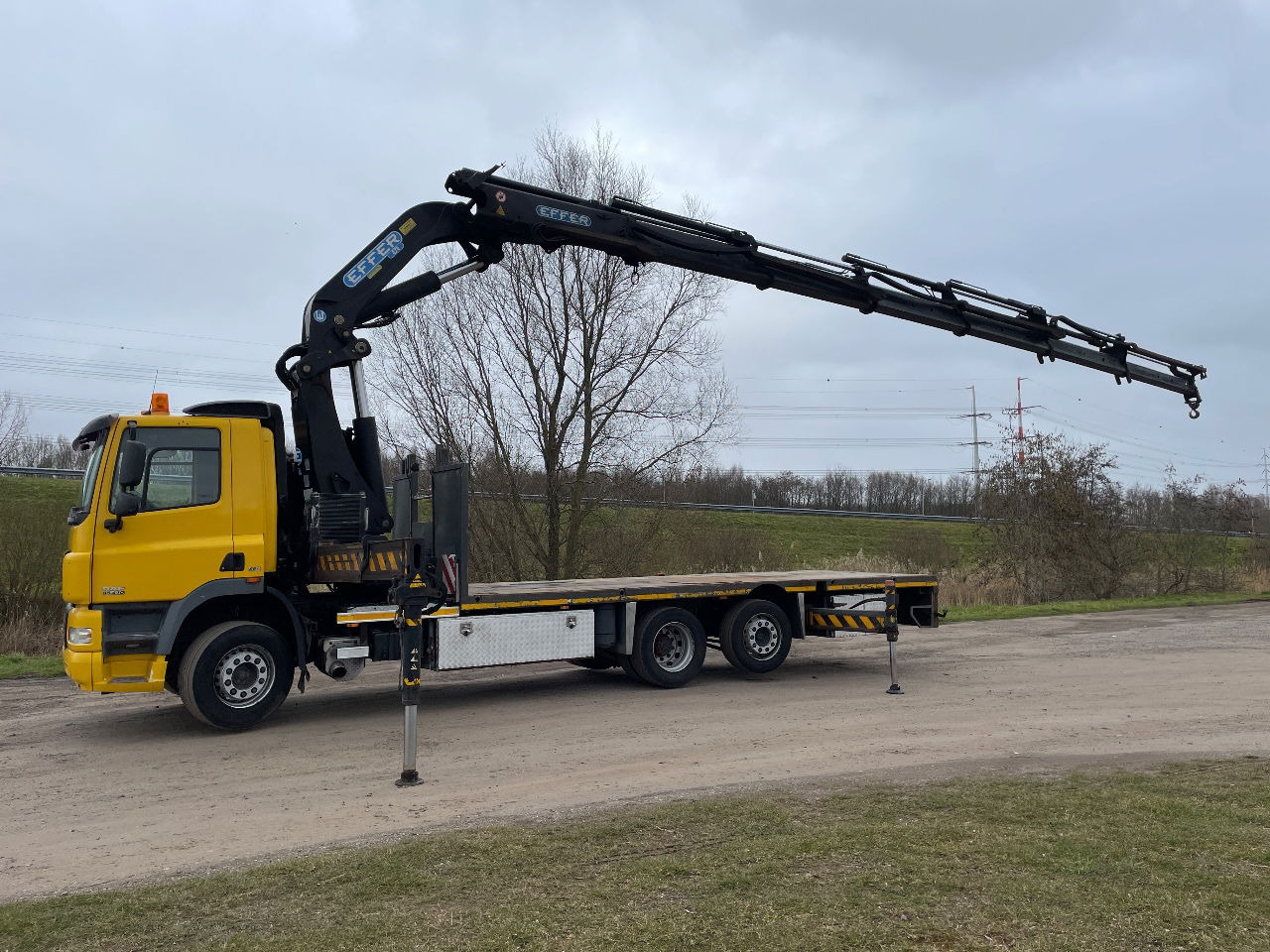 Crane truck DAF 85.410 Met Effer 470 6s laadkraan ladekran loadercrane crane palfinger hiab fassi: picture 6