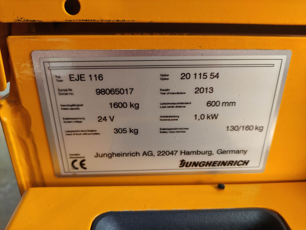 Jungheinrich EJE 116 - Pallet truck: picture 5 Jungheinrich EJE 116 - Pallet truck: picture 5