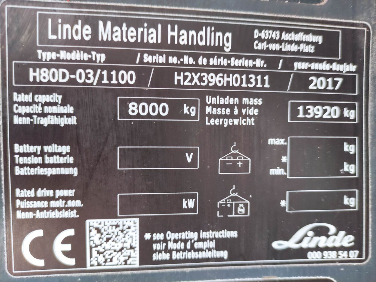 Diesel forklift Linde H80D-03/1100-396 EVO (LACK, UVV & KDD NEU): picture 7