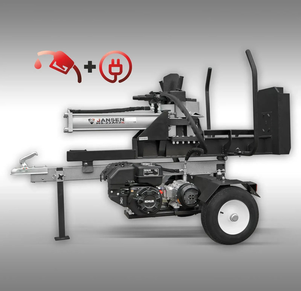 Łuparka pozioma / pionowa Jansen HS-22A62K, Spalinowa + Elektryczna, 22ton, 62cm - Log splitter: picture 1 Łuparka pozioma / pionowa Jansen HS-22A62K, Spalinowa + Elektryczna, 22ton, 62cm - Log splitter: picture 1