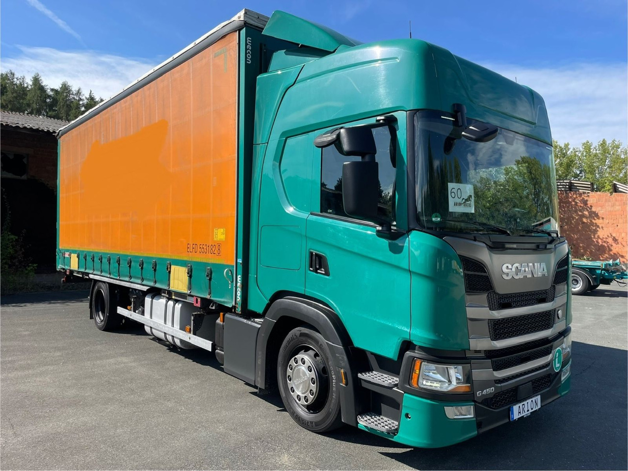 Scania G450 Pritsche+Plane/Wechsler/WECON/StandAC/EU6d - Curtain side truck: picture 1 Scania G450 Pritsche+Plane/Wechsler/WECON/StandAC/EU6d - Curtain side truck: picture 1