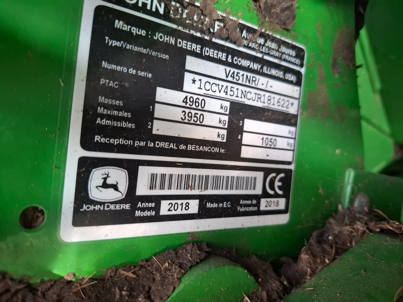 John Deere V451R - Tedding equipment: picture 2 John Deere V451R - Tedding equipment: picture 2