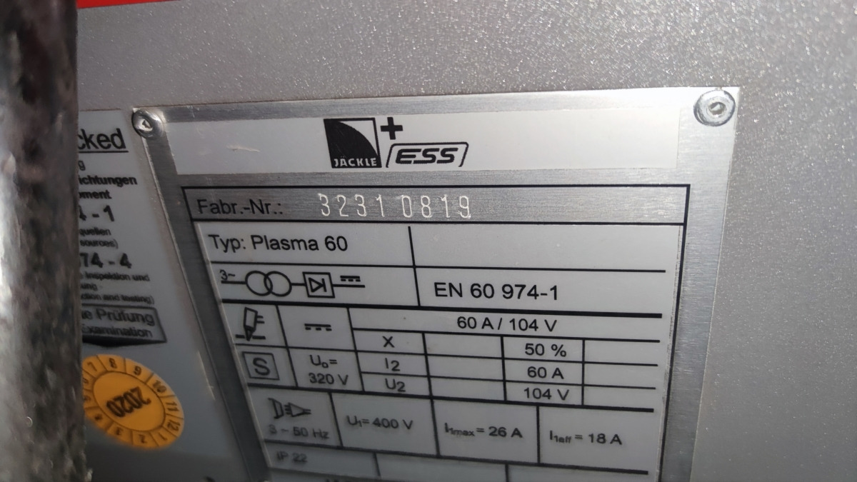 Jaeckle Plasma 60 - Welding equipment: picture 3 Jaeckle Plasma 60 - Welding equipment: picture 3