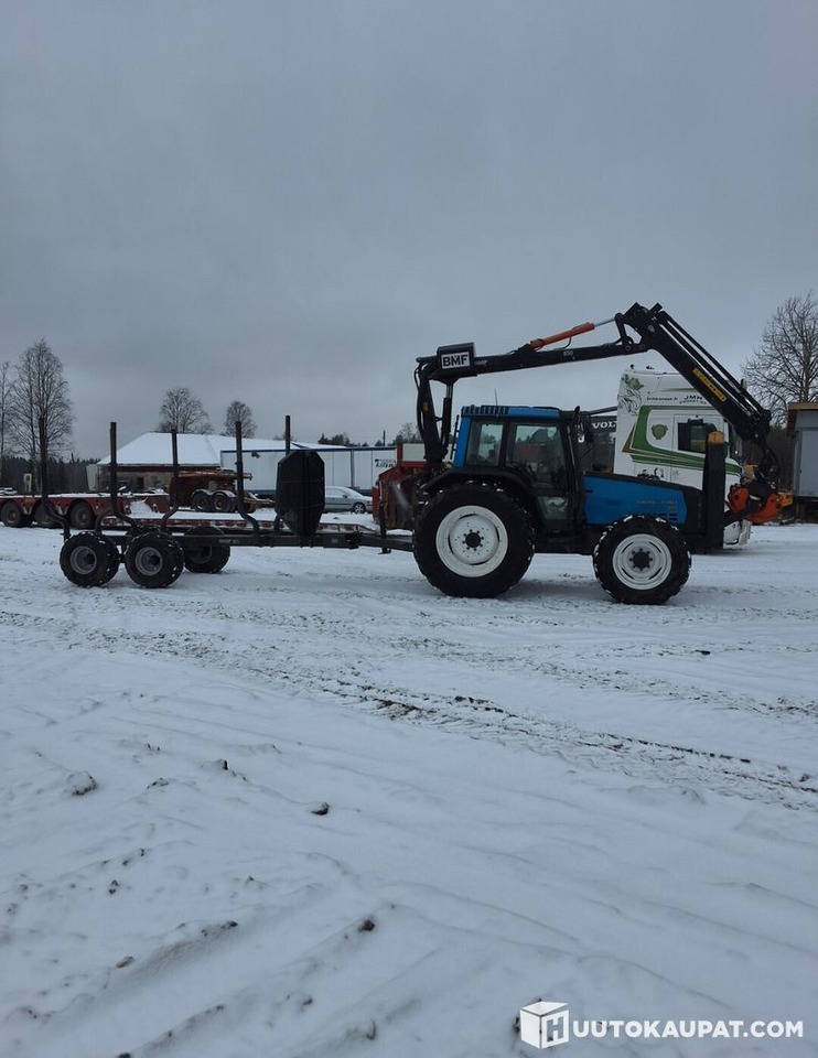 Valmet 6800 + PMF 850 crane + trailer BMF 9T, Leppävirta - Farm tractor: picture 2 Valmet 6800 + PMF 850 crane + trailer BMF 9T, Leppävirta - Farm tractor: picture 2