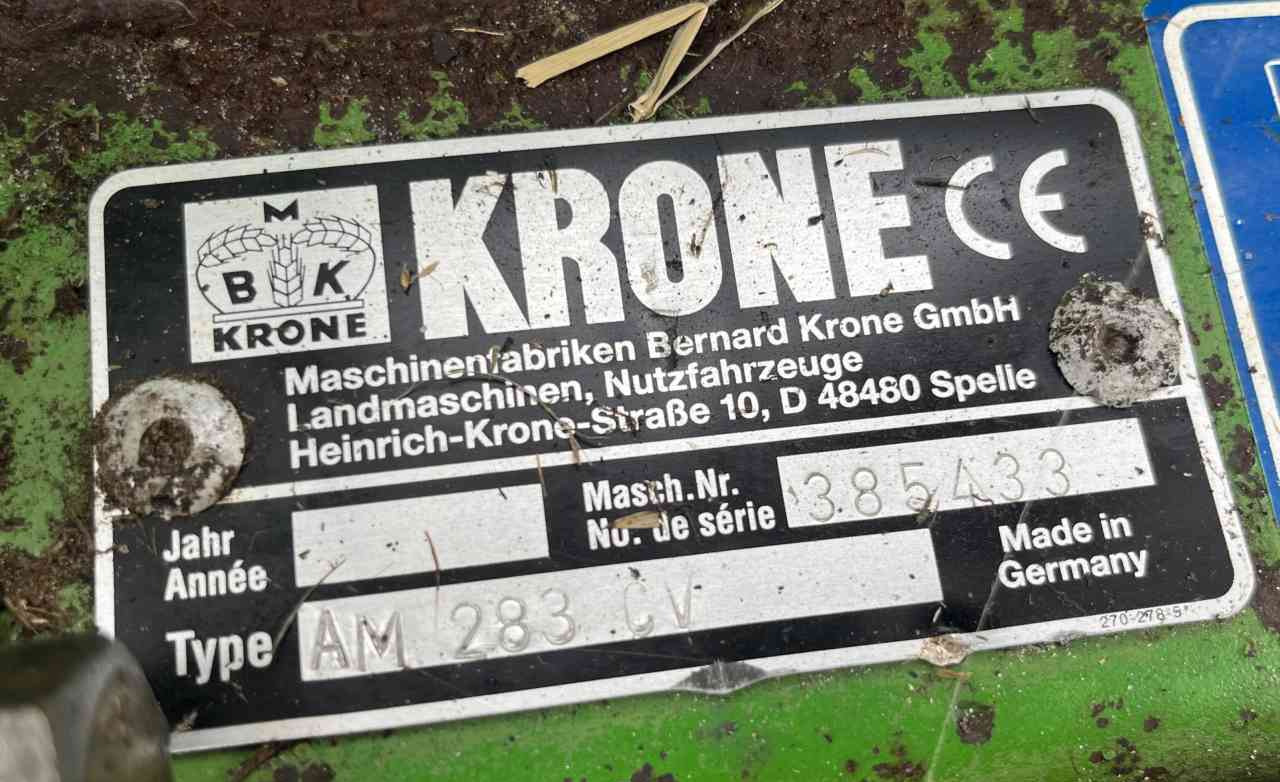 Krone AM283 CV schijvenmaaier Hooibouwmachines. - Mower: picture 5 Krone AM283 CV schijvenmaaier Hooibouwmachines. - Mower: picture 5