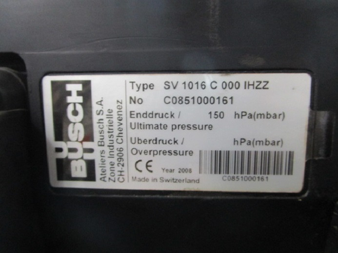 KOMPRESSOR BUSCH SV 1016 C 000 IHZZ - Spare parts for Printing machinery: picture 5 KOMPRESSOR BUSCH SV 1016 C 000 IHZZ - Spare parts for Printing machinery: picture 5