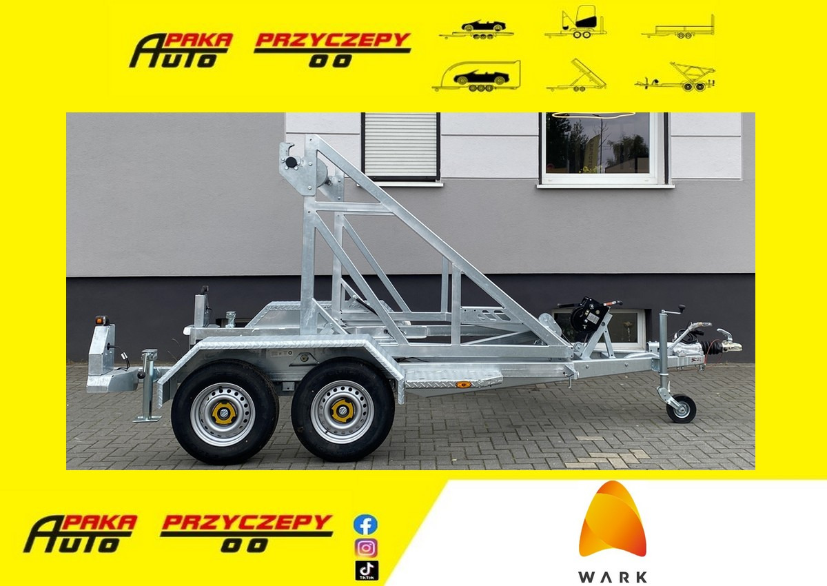 PRZYCZEPA WARK KABLOWA Z WCIĄGARKĄ RĘCZNĄ, DMC 3500 KG / WARK Cable Trailer with Manual Winch, DMC 3500 KG - Cable reel trailer: picture 1 PRZYCZEPA WARK KABLOWA Z WCIĄGARKĄ RĘCZNĄ, DMC 3500 KG / WARK Cable Trailer with Manual Winch, DMC 3500 KG - Cable reel trailer: picture 1